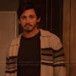 Jay’s gray striped cardigan on Only Murders in the Building