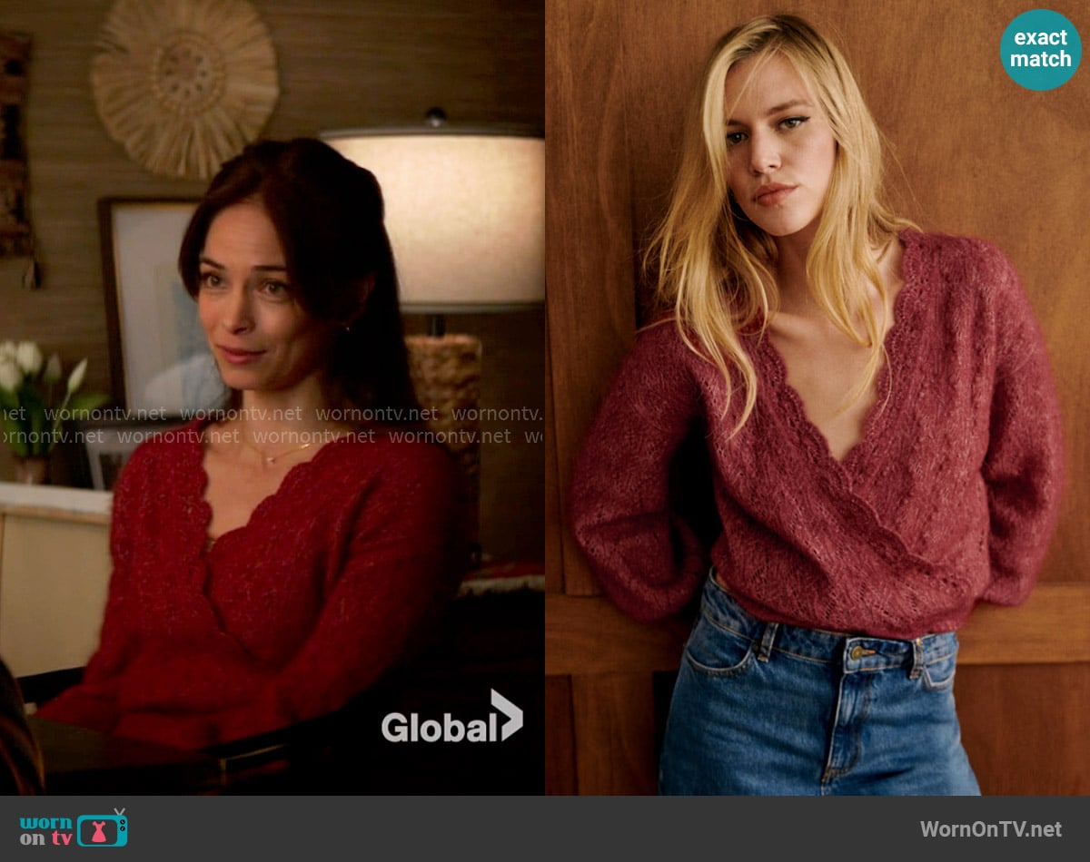 Sezane Nathalia Jumper worn by Cassandra Lee (Kristin Kreuk) on Murder in a Small Town