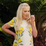 Shannon’s lemon print mini dress on The Real Housewives of Orange County