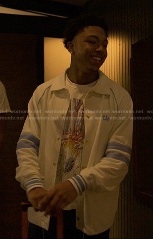 Spenser’s white stripe jacket on Reasonable Doubt