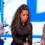Sunny’s black striped shirtdress on The View