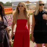 Tamra’s red strapless dress on The Real Housewives of Orange County