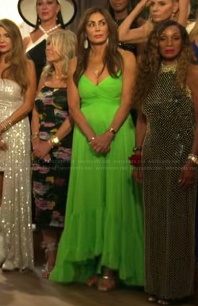 Terri’s green maxi dress on The Golden Bachelor
