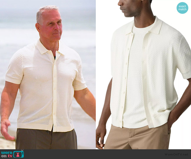 Theory Cairn Short-Sleeve Sweater in Cotton worn by Mel Owens on The Golden Bachelor