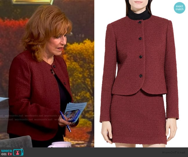 Theory Tweed Jacket worn by Joy Behar on The View