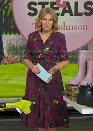 Tory Johnson’s floral print shirtdress on Good Morning America