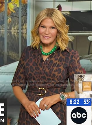 Tory’s leopard print belted dress on Good Morning America