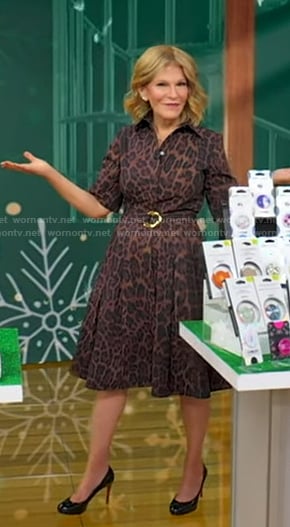 Tory’s leopard print belted dress on Good Morning America