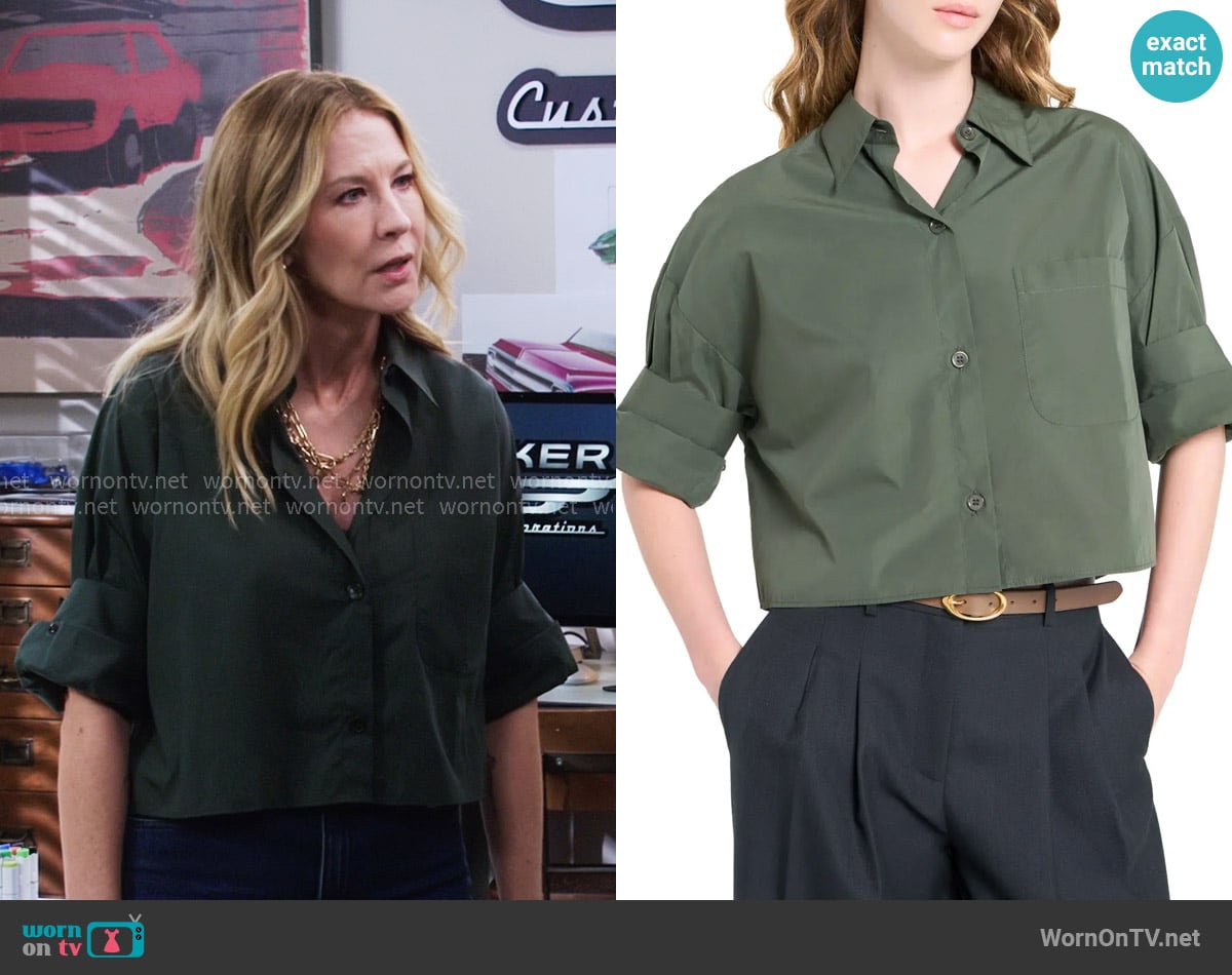 TWP Next Ex Crop in Duffle Bag worn by Eve Drake (Jenna Elfman) on Shifting Gears