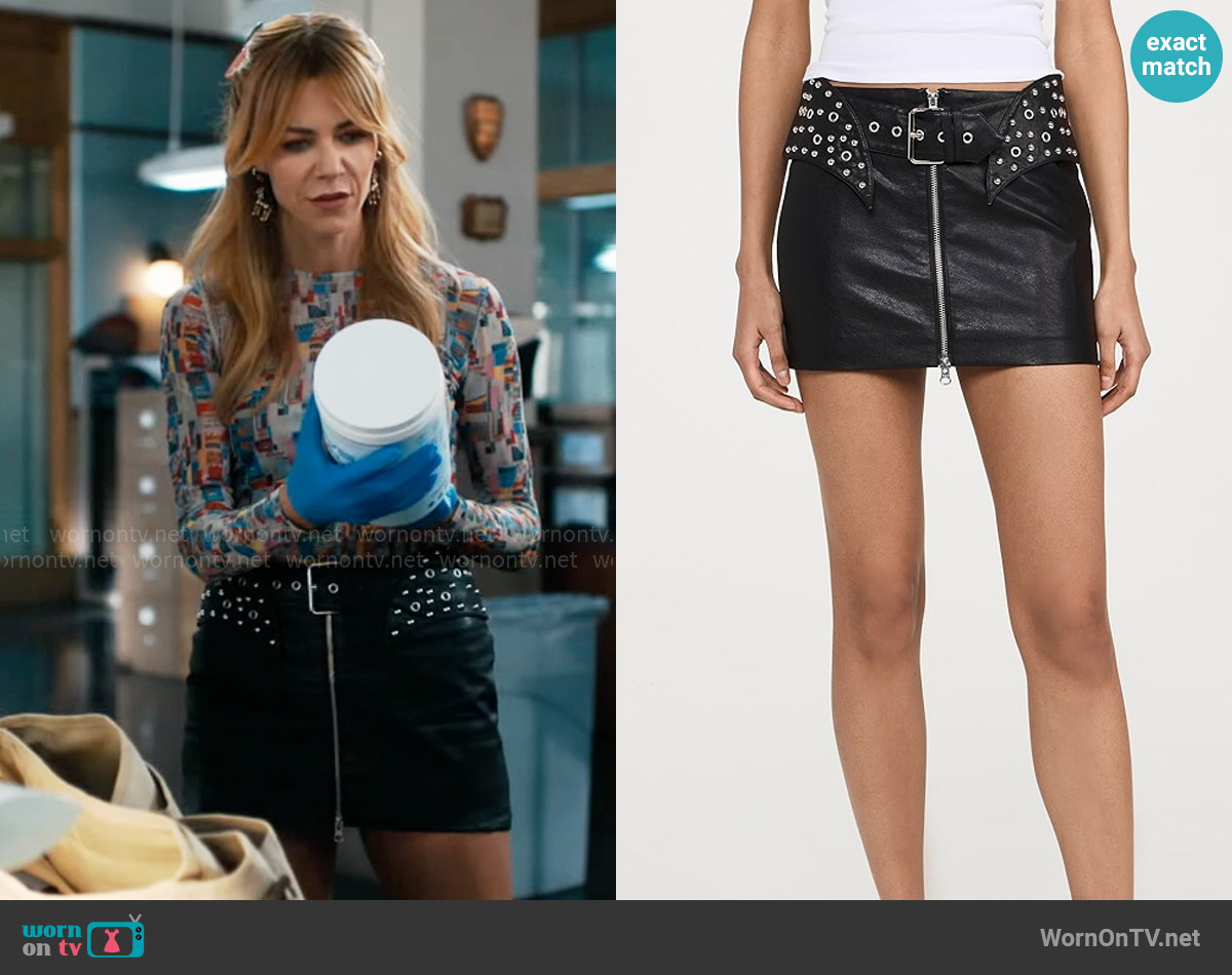 Miaou Callie Skirt worn by Morgan Gillory (Kaitlin Olson) on High Potential