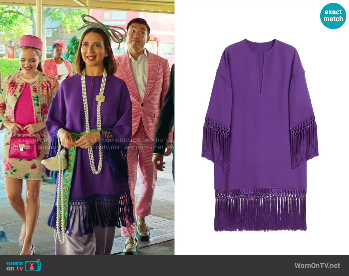 Valentino Garavani Cady Couture midi dress worn by Molly Novak (Maya Rudolph) on Loot