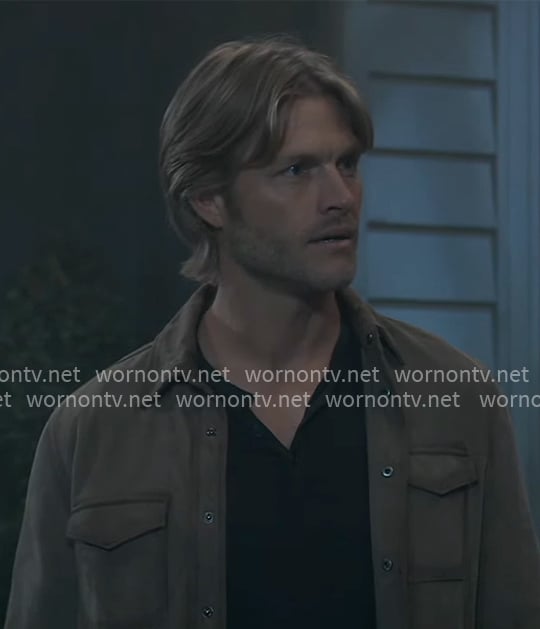 Vaughn’s brown suede jacket on General Hospital