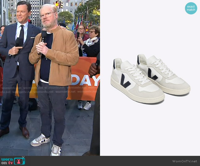 Veja V-10 Sneakers in White/Nautico worn by Jim Gaffigan on Today