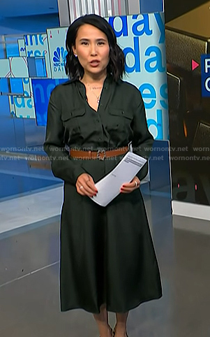Vicky’s green shirtdress on NBC News Daily