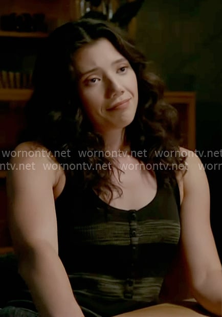 Violet’s black striped tank top on Chicago Fire