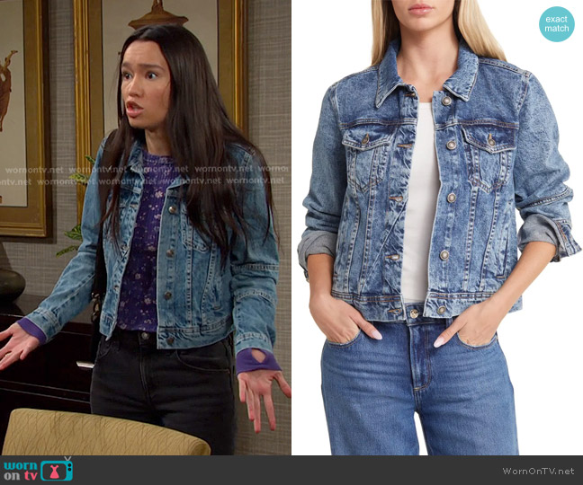 We the Free Rumors Denim Jacket worn by Sophia Choi (Rachel Boyd) on Days of our Lives