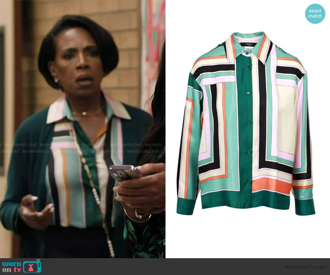 Weekend Geometric Print Shirt worn by Barbara Howard (Sheryl Lee Ralph) on Abbott Elementary