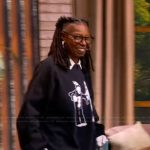 Whoopi’s black ghost graphic sweatshirt on The View