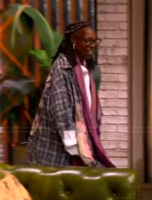 Whoopi’s plaid patchwork shirt on The View