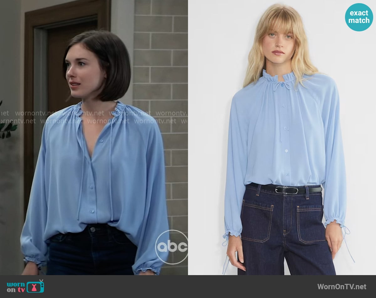 Wilfred Olivette Blouse worn by Willow Tait (Katelyn MacMullen) on General Hospital