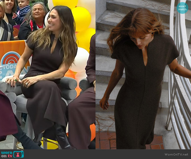 Zara Knit Midi Dress in Brown worn by Melissa Garcia on Today