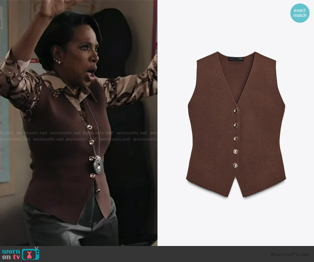 Zara Smooth Knit Vest Top worn by Barbara Howard (Sheryl Lee Ralph) on Abbott Elementary