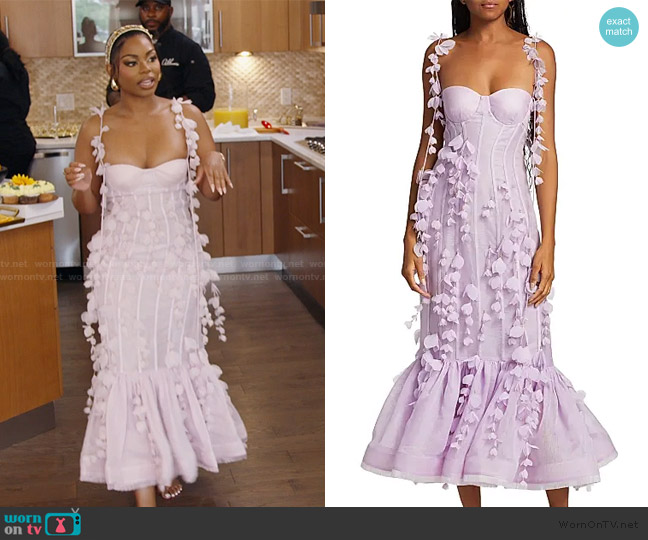 Zimmermann Petal Mermaid Gown worn by Keiarna Stewart on The Real Housewives of Potomac