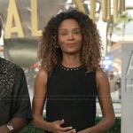 Zuri’s black studded trim dress on Access Hollywood