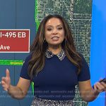 Adelle’s blue print collared dress on Today
