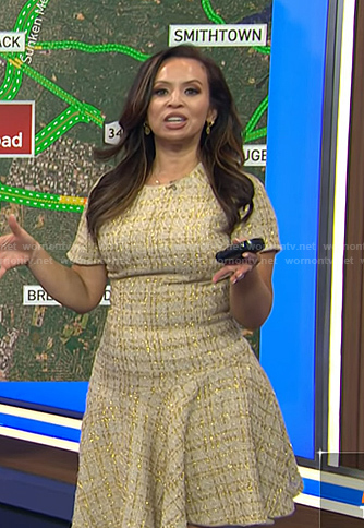 Adelle’s yellow tweed dress on Today