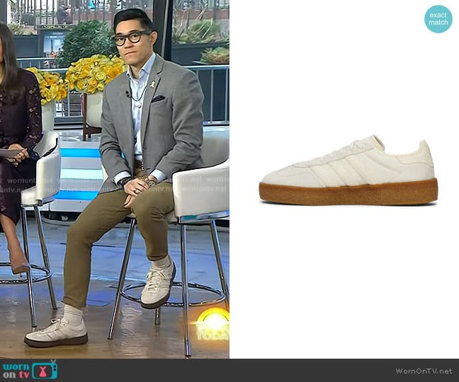 Adidas x Clot Gender Inclusive Gazelle Sneaker worn by Brian Cheung on Today