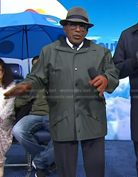 Al Roker’s dark green rain coat on Today