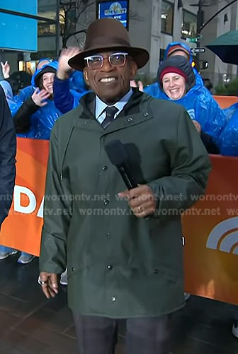 Al Roker’s dark green rain coat on Today