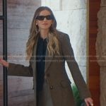 Alanna’s brown blazer on Selling Sunset