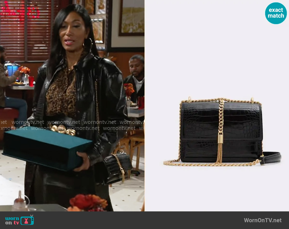 Aldo Miyabellx Bag worn by Dana 'Leslie' Thomas (Trisha Mann-Grant) on Beyond the Gates