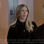 Alex’s black puff-sleeve jacket on The Morning Show