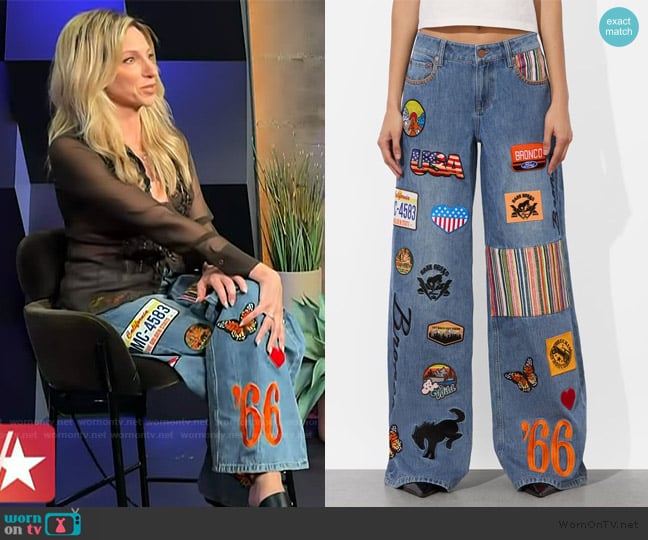 Alice + Olivia Bronco Trish Jean worn by Debbie Gibson on Access Hollywood