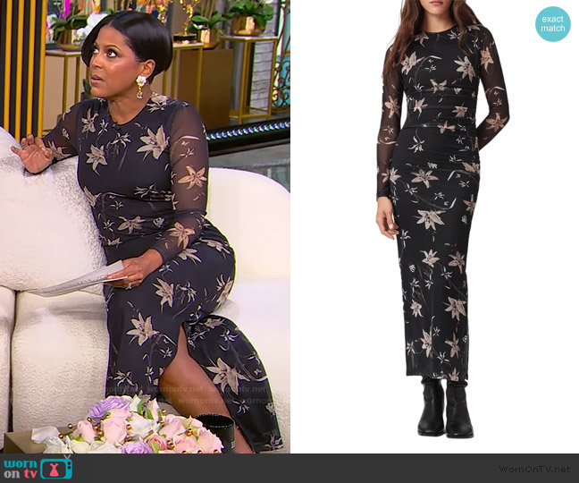 All Saints Caia Mesh Dress worn by Tamron Hall on Tamron Hall Show
