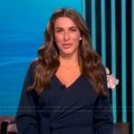 Alyssa’s navy wrap dress on The View