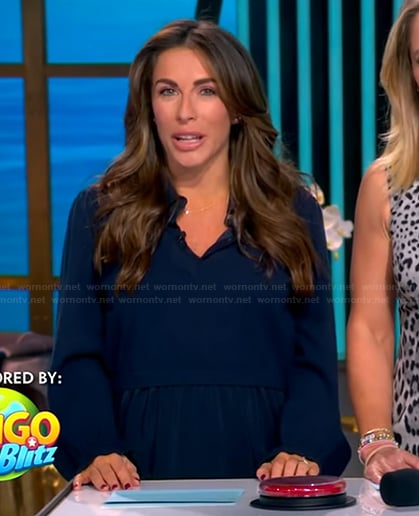 Alyssa’s navy mini dress on The View