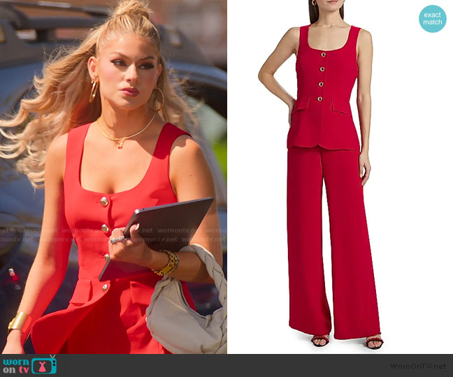 Amanda Uprichard Kya Sleeveless Jumpsuit worn by Fiona Belle (Fiona Belle) on Selling the OC