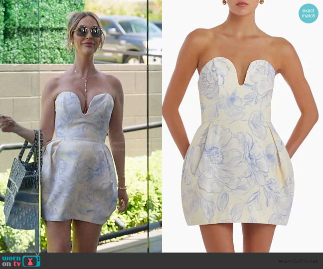 Amanda Uprichard Rosiella Floral Minidress worn by Ashtyn Zerboni (Ashtyn Zerboni) on Selling the OC