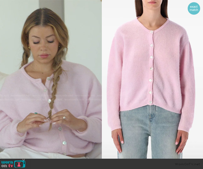 American Vintage Vitow button-front cardigan worn by Jen Affleck on The Secret Lives of Mormon Wives