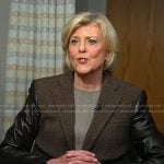 Anne’s brown leather-sleeve blazer on Today