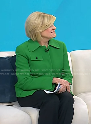 Anne Thompson’s green jacket on Today