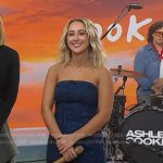 AShley Cooke’s embellished strapless denim top and jeans on Today