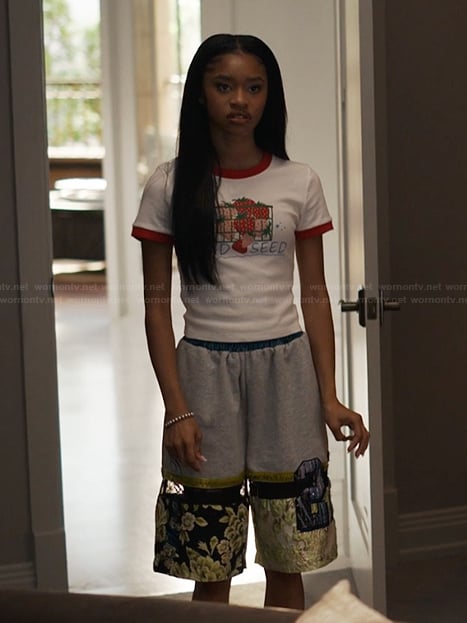 Ashley’s floral shorts on Bel-Air