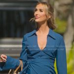 Ashtyn’s teal blue wrap shirtdress on Selling the OC
