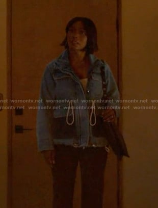 Athena’s drawstring denim jacket on 9-1-1