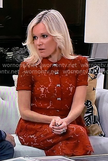 Ava’s red lace peplum dress on General Hospital